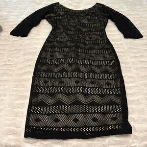 Black/nude dress